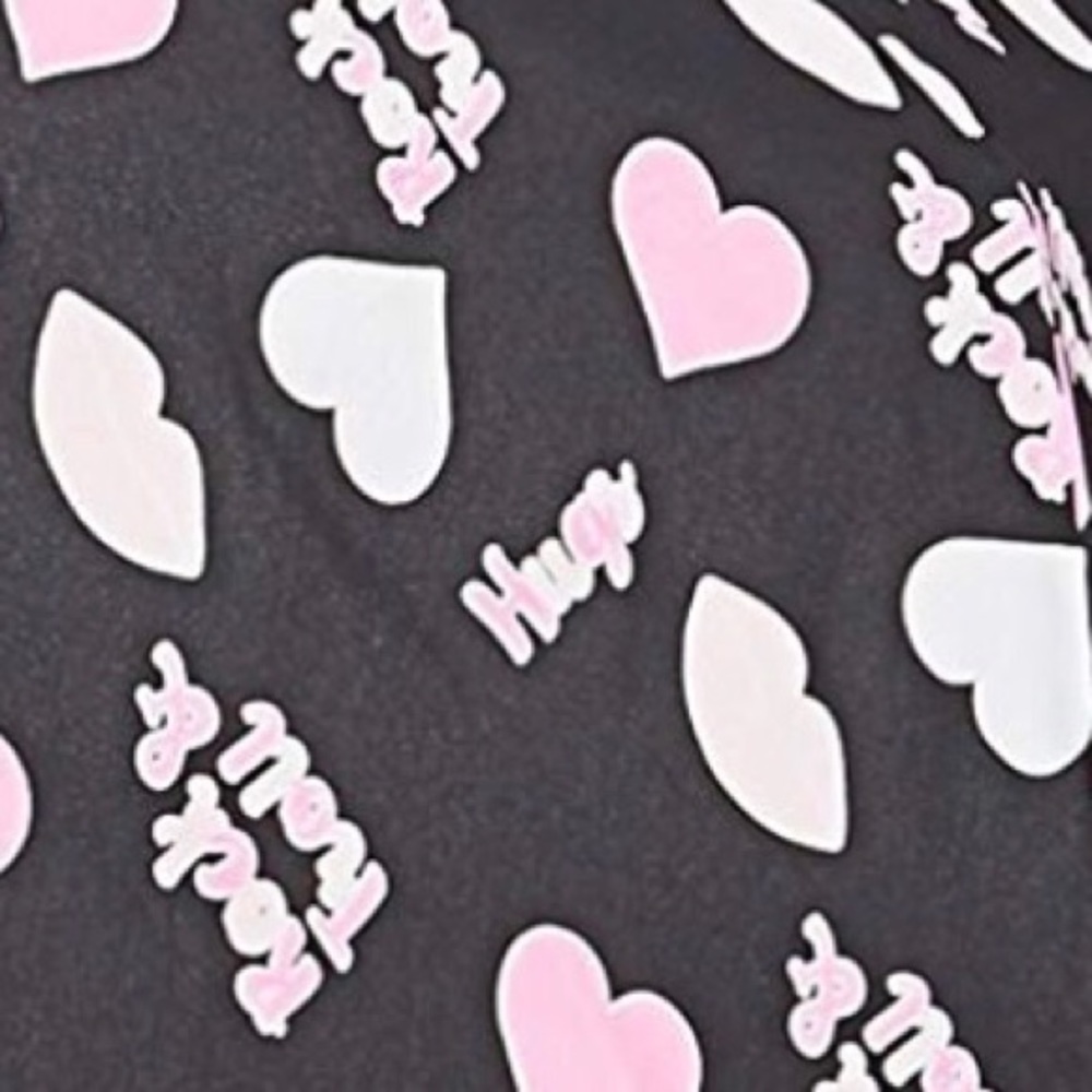 Betsey Johnson XoX Rock & Troll Hearts Umbrella - Picture 2 of 7